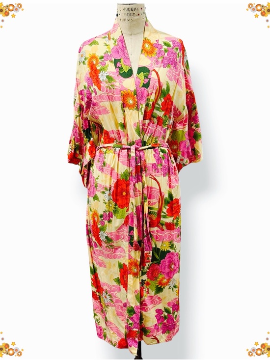 Sundayup Other - Floral Lightweight Kimono Long Robe - Size S